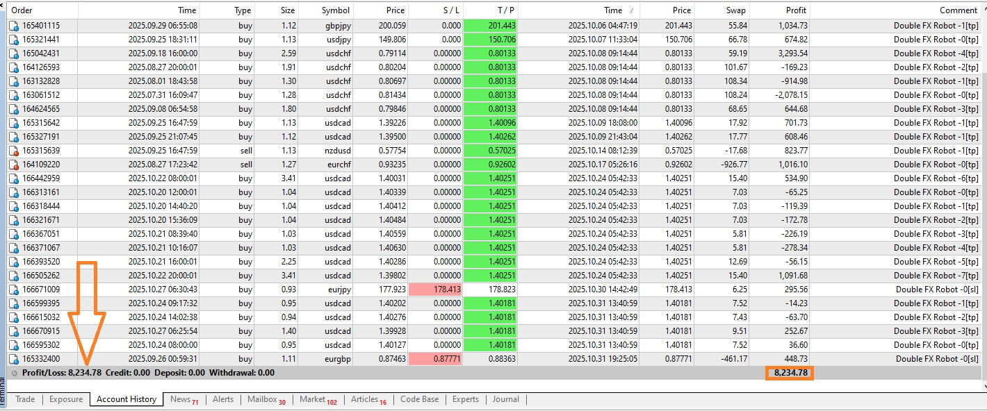 $8,234 profit in October 2025 $8,234 profit in October 2025